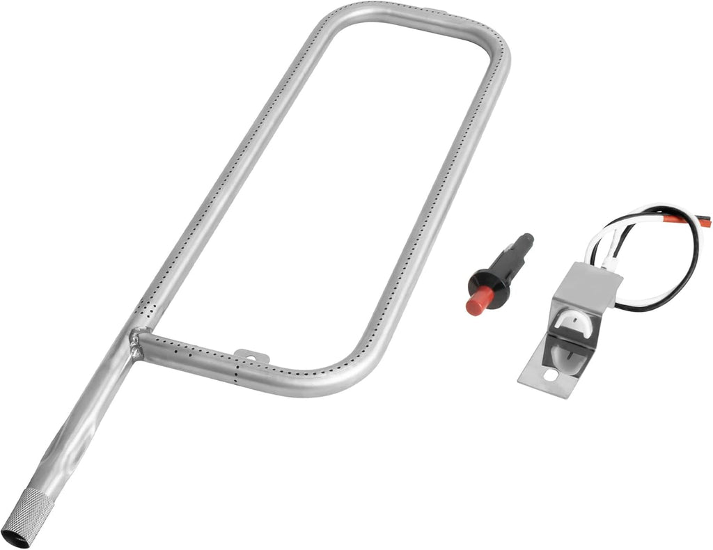DELSbbq Burner Tube Kit for Weber Traveler Portable Gas Grill, Grill Burner with Ignitor Kit Replacement Part for Weber Traveler Portable Gas Grill 9010001, 19001, 80463