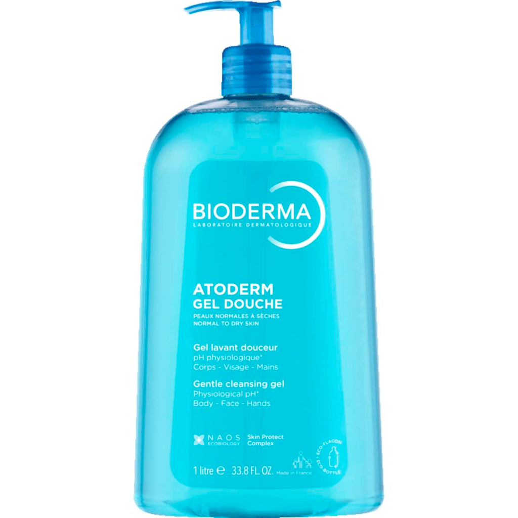 Bioderma Atoderm Shower Gel - Gentle, Moisturizing Cleanser for Sensitive & Dry Skin - Fragranced, 33.81 fl oz