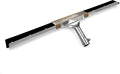 ROLLINGDOG 24" Rubber Floor Squeegee Attachable Extension Pole with 1/4" Non-Marking Blade for Concrete and Large Floor,Garage,Warehouse Cleaning
