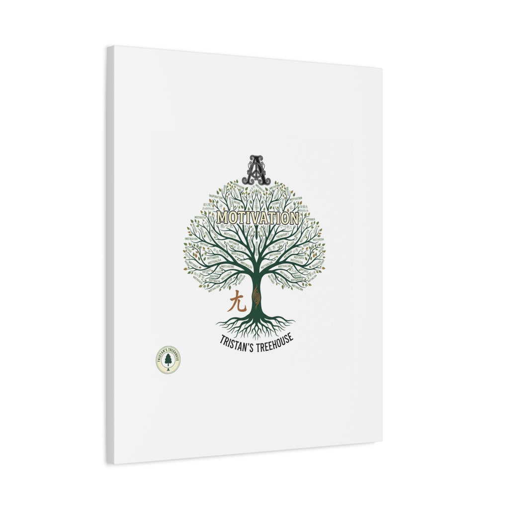 Handwritten Doodle Tree Canvas | Matte Stretched Wall Art