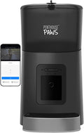 Smart HD Cat Feeder, 2 Way Audio + Voice Recording, Automatic Feeder for Dog with 1080p Night Vision Camera, WiFi App Controlled, Battery Backup, Anti Jam 6L Upto 15 Daily Meals, Black Stainless