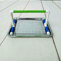 Hypeety Small Bird Parrot Stand Perch Table Top Stand Playground Grind Perch Swing Training Playstand Exercise Chew Toys for Budgies Parakeet Cockatiel Conure Finch (Stainless Steel Tray, L)