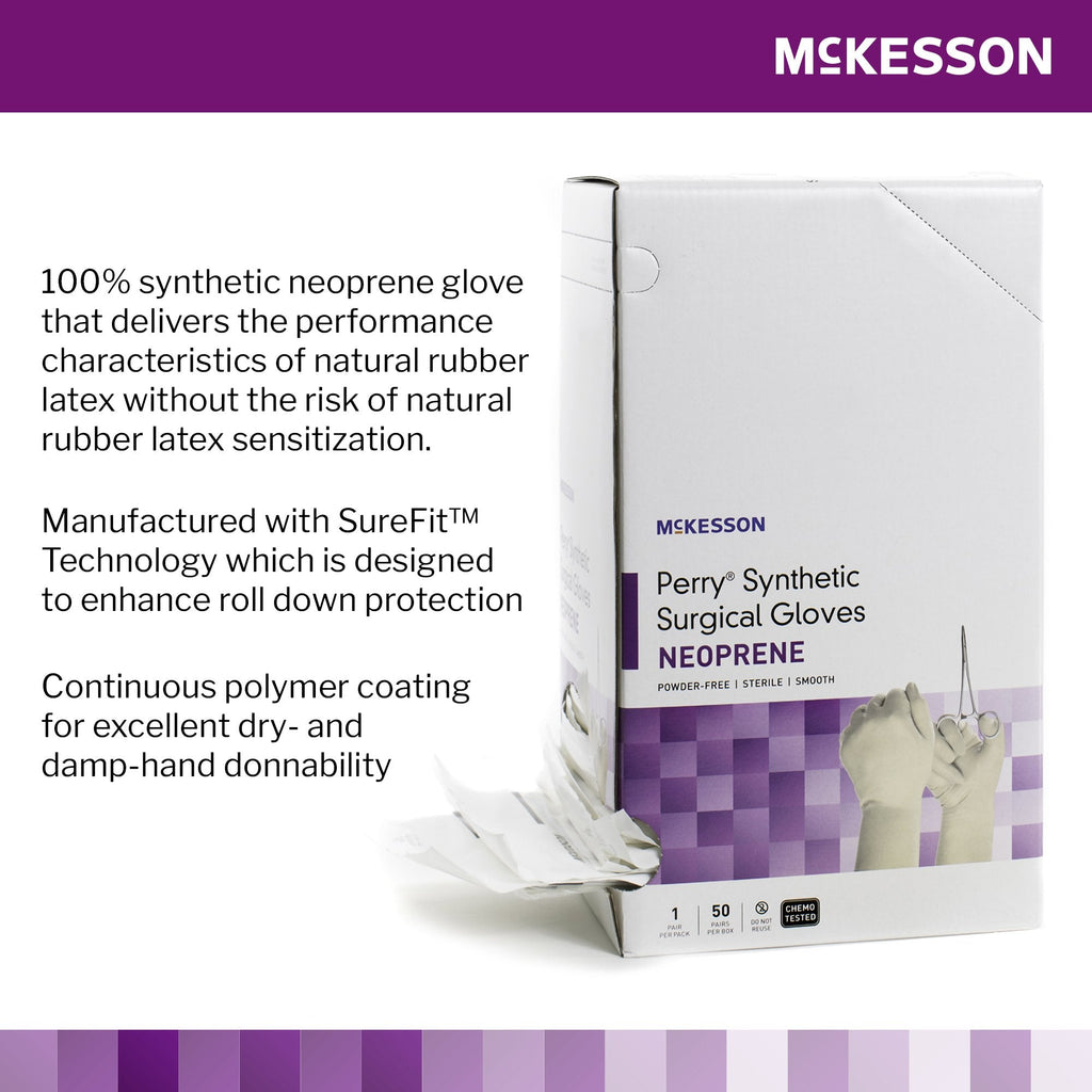 McKesson Perry® Polychloroprene Surgical Glove, Size 6, Cream 20-2660N
