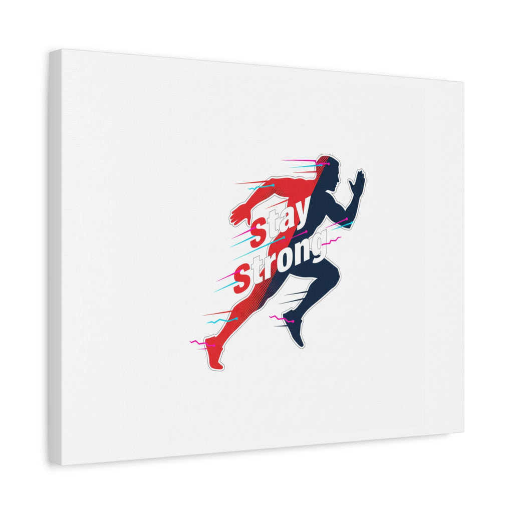 Stay Strong Runner Canvas | Fitness Motivation, Gym Wall Art