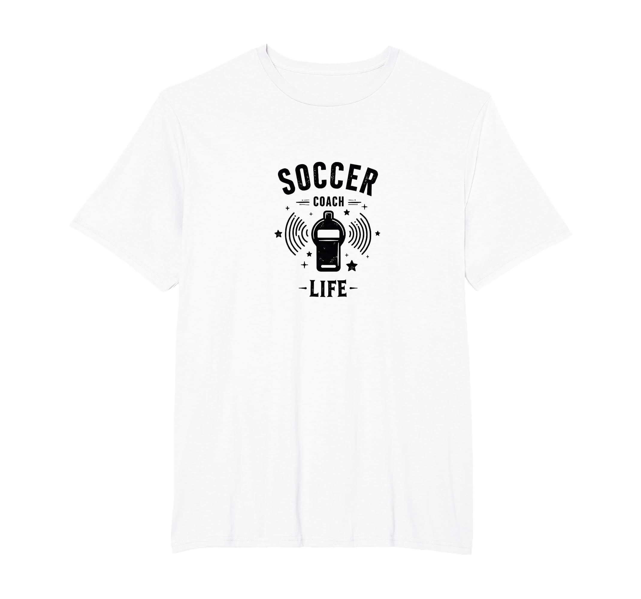 Soccer Coach Life Whistle Blowing T-Shirt - Novelty Apparel for Adults
