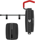 STELLARMOUNTS Bike Wall Mount - Wheel Hook Bracket - Industrial Class Bikcycle Rack Holds Up to 77 lbs - Secure Bike Storage Can be Mounted on Indoor/Outdoor Walls, Black/Red