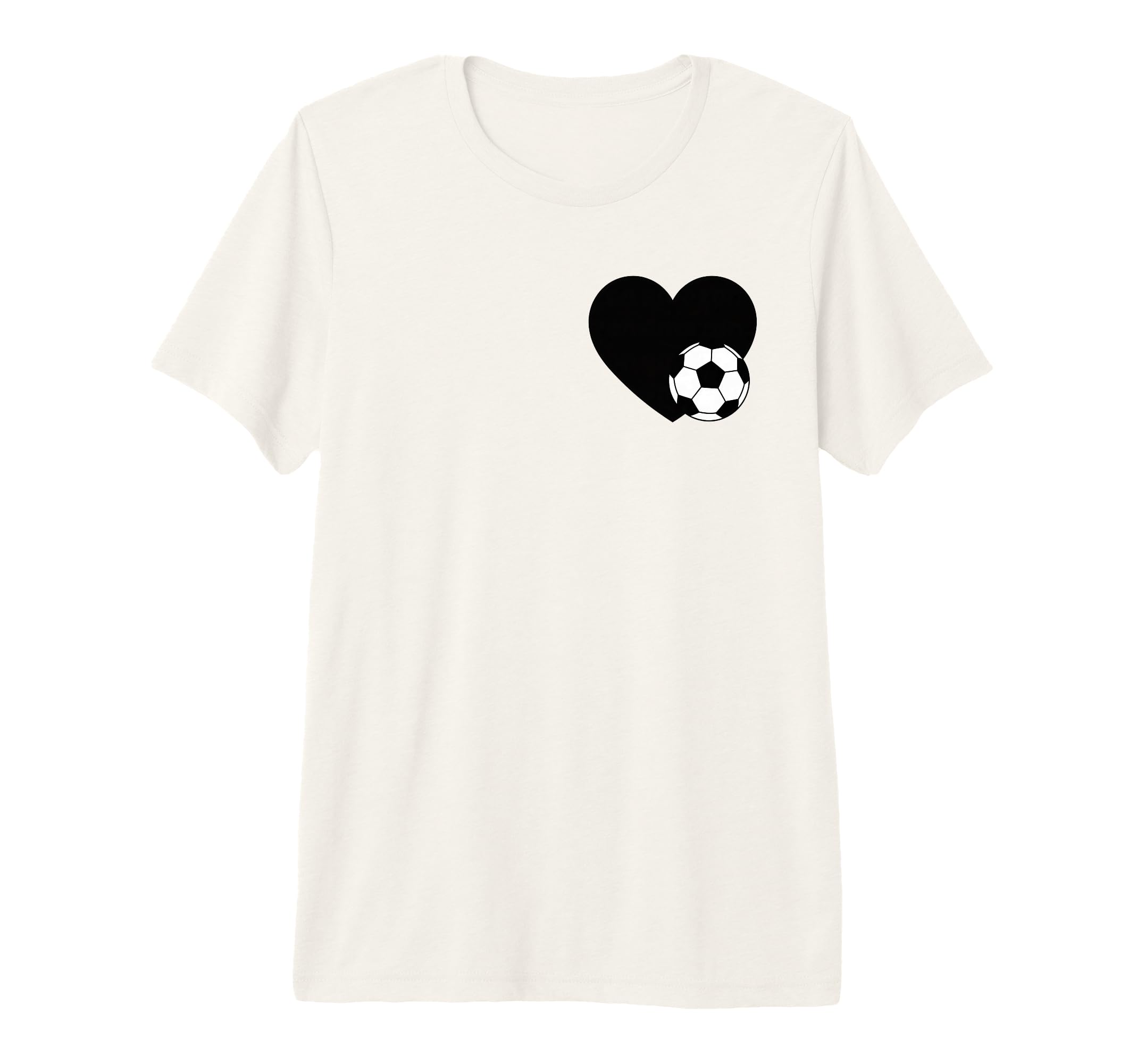 Soccer Love Heart Fans And Players Tri Blend T-Shirt - Graphic Print Unisex