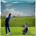 Sports Netting,Golf Practice Net Hitting Net with 33Feet Nylon Rope Also for Baseball, Hockey, Soccer, LAX and More - 10x10ft/10x15ft/10x20ft/10x25ft/10x30ft/10x40ft/10x50ft