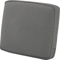 Classic Accessories Montlake Patio Furniture Cushion, 21"W x 22"H x 4"Thick, Light Charcoal