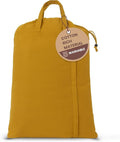 LFH Home Cotton Canvas Large Laundry Bag with Handle, Heavy Duty Drawstring Closure Washable Laundry Bags, School Travel, Home, Hotel, College Dorm, Organizer Sack, Toys Clothes 20x30-Yellow