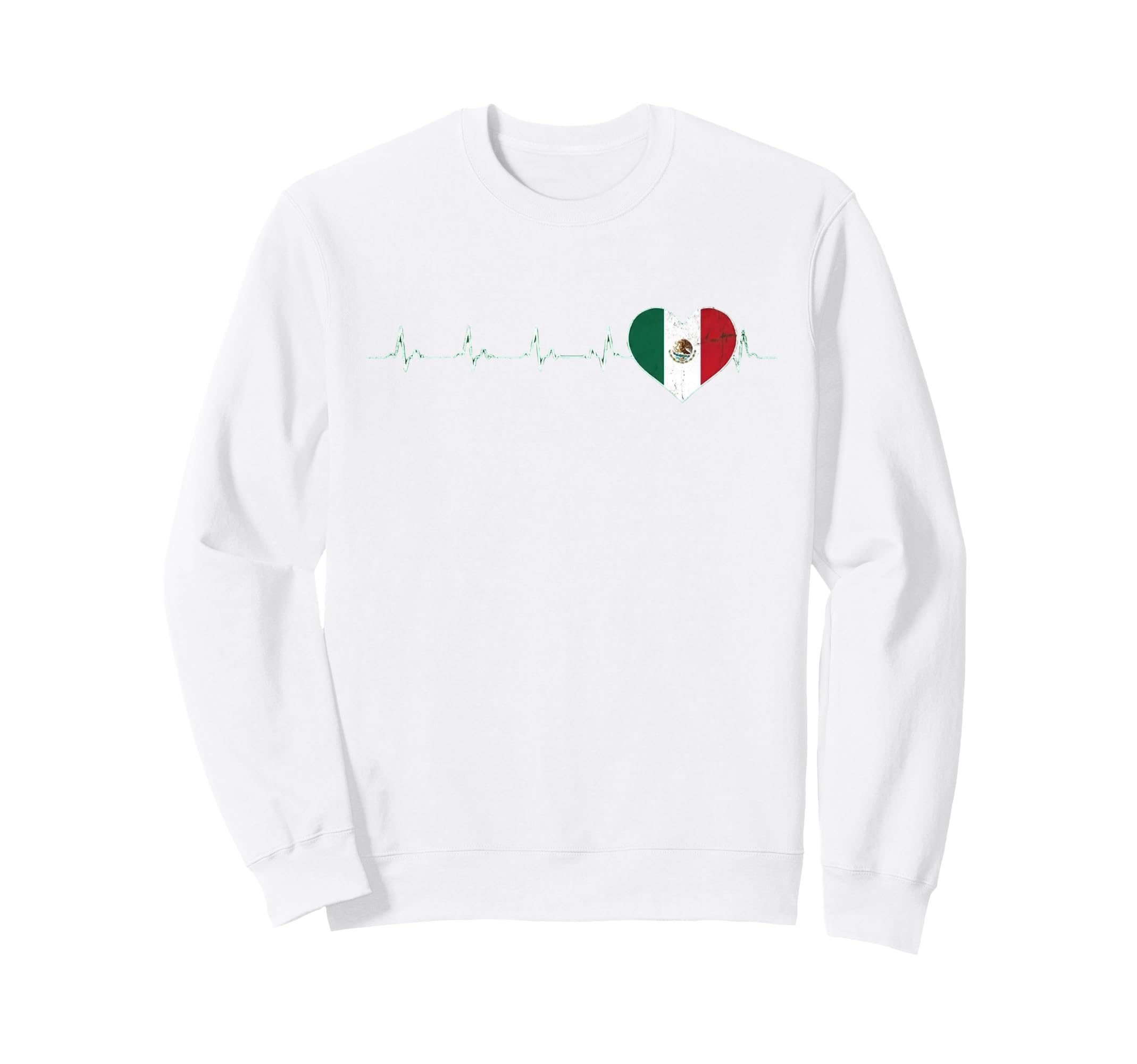Mexico Flag Mexican Hispanic Sweatshirt - Casual Everyday Wear Men Women