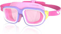 Kids Swim Goggles for Ages 4-12: Clear Vision, Wide View, No Leaks, Anti-Fog, UV Protection & Comfortable Fit