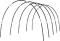 Greenhouse Hoops Grow Tunnel, 5 Sets of 7FT Garden Hoops for Raised Beds, Rust-Proof Fiberglass Frame for Garden Netting, Greenhouse Kit, Plant Shade Cloth, Plant Row Cover, 25 pcs