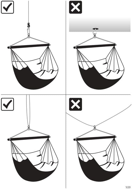 LA SIESTA® - XL King Domingo Hammock Swing Chair - Weather & Tear Resistant Hanging Hammock Chair - Indoor Outdoor Hammock Chair Swing - Hanging Chair for Patio Porch Bedroom - Max 355 Lbs, Marine
