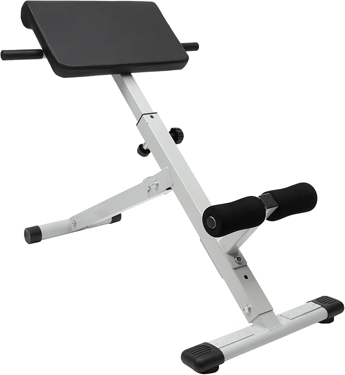 Roman Chair, Hyperextension Bench Roman Chair Adjustable Back Extension Machine Lower Back Exercise Equipment Multi-Functional Workout Bench for Home Gym Full Body Abs Glutes Core Muscles