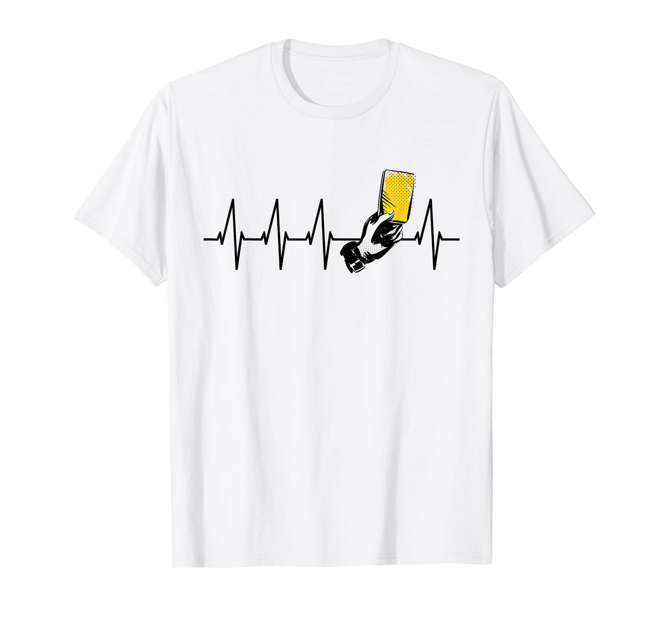 Football Referee Heartbeat Soccer T-Shirt - Fun Novelty Design Men Women