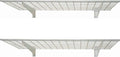 00967 2-Pack Heavy Duty Steel Garage Shelving, 45”x 15” Wall Mounted Shelve,Max Shelf Load 200 Pounds, White Powder Coated