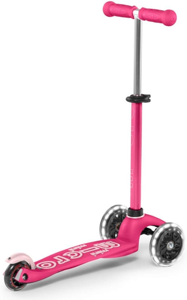 Micro Kickboard Mini Deluxe LED Three-Wheeled Lean-to-Steer Swiss-Designed Micro Scooter