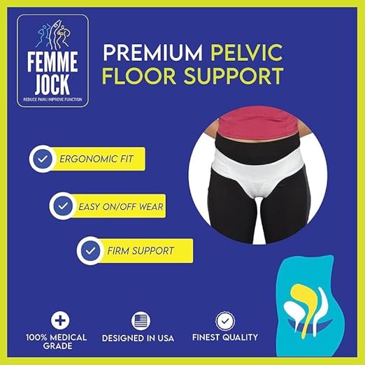Women’s Pelvic Orthotic Support Belt ― Uterus Girdle for Prolapsed Bladder | Vulvar Varicosities | Postpartum Recovery | Dysfunction Pain Relief - High Waist (Black - Small)