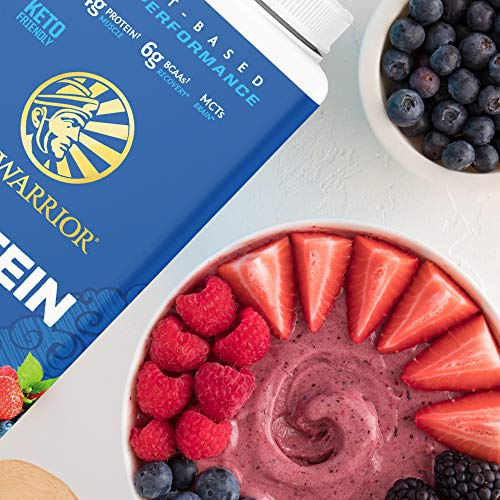 Organic Sunwarrior - Warrior Blend, Plant Based, Raw Vegan Protein Powder with Peas & Hemp, Chocolate, 30 Servings, 26.4 Ounce