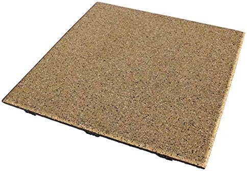 American Extreme Rubber Gym Mats - 1 Inch Thick, Colorful, Soundproof - 35% Grey/White 4 Pack (Covers 16 Sq Ft)