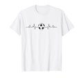 Soccer Heartbeat Minimalist Soccer British T-Shirt - Graphic Print Unisex