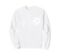 Soccer Heartbeat Ecg Ball Minimal Sweatshirt - Minimalist Print for Adults