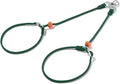 Howgo Double Slip Leash Slip Lead | Dual Dog Lead for 2 Dogs,360° Swivel No Tangle | Dog Training Nylon Leash and Collar | Double Clip Coupler and Splitter | Lightweight Aluminum (Green, 3FT)