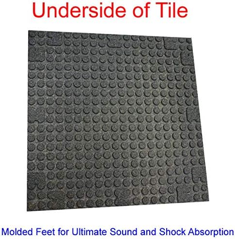 American Floor Mats - Extreme Rubber Gym Tiles - 1 Inch Thick Colorful Rubber Gym Tiles - Superior Shock and Sound Absorbing Tiles - 10% Gold 50 Tile Pack (Covers 200 Sq Ft)