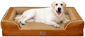 Comfort Expression Orthopedic Dog Beds for Extra Large Dogs, PV Washable Dogs Sofa Beds Jumbo, Waterproof Dog Bed with Removable Cover & Non-Slip Bottom(Jumbo,Caramel)
