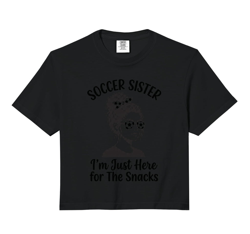 Soccer Sister Im Just Here Snacks Hoodie - Novelty Apparel for Adults