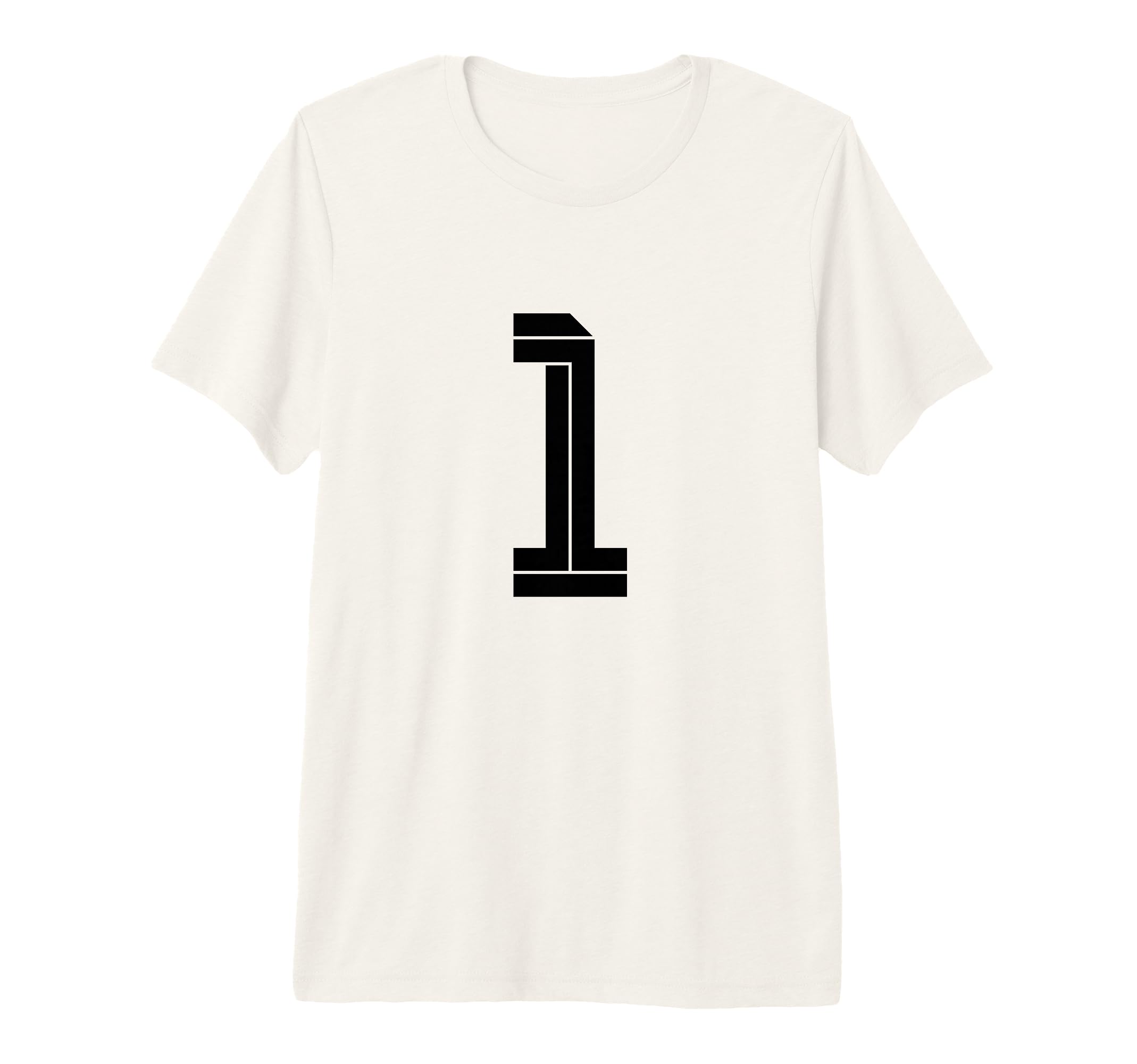 One White Number 1 Sports Fan Soccer T-Shirt - Unique Graphic for Adults