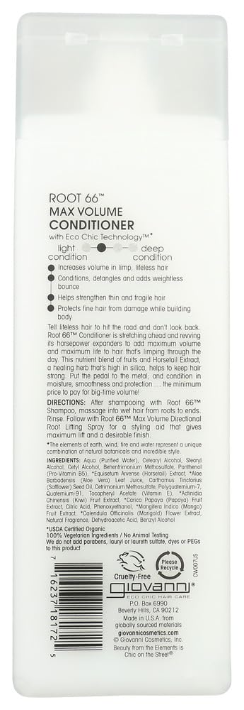 Giovanni Root 66 Max Volume Conditioner, 8.5 Fl Oz