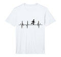 Heartbeat Running Athlete Heart T-Shirt - Casual Everyday Wear Men Women