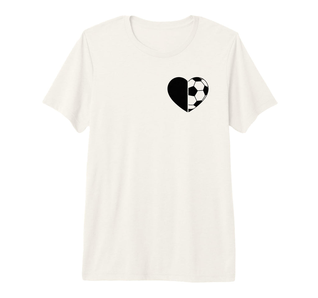 Soccer Love Heart Fans And Players Tri T-Shirt - Novelty Apparel Men Women