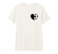 Soccer Love Heart Fans And Players Tri T-Shirt - Novelty Apparel Men Women