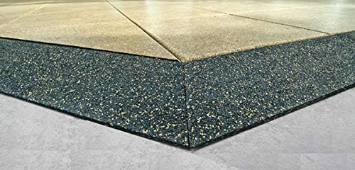 American Floor Mats - Extreme Rubber Gym Tiles - 1 Inch Thick Colorful Rubber Mats - Superior Shock and Sound Absorbing - 35% Red/Grey/White - 2' x 2' Single Mat (Covers 4 Sq Ft)