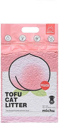 Tofu Cat Litter Natural Clumping Tofu Cat Litter, Fast Clumping and Easily Scoop-able 5.5lb/88oz 5 Scents - Peach, 3 Pack