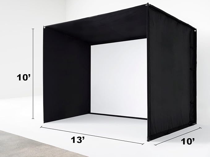 SkyTrak ST+ Golf Simulator – Ultimate Studio Package | Home Golf Simulator with Launch Monitor, Mat, Net & Screen