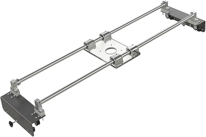 Router Sled, Slab Flattening Jig, DIY Woodworking Router Sled for Flattening Slabs with Height Adjustable (L-Carriages, Steel and Aluminum, 48 Inches)