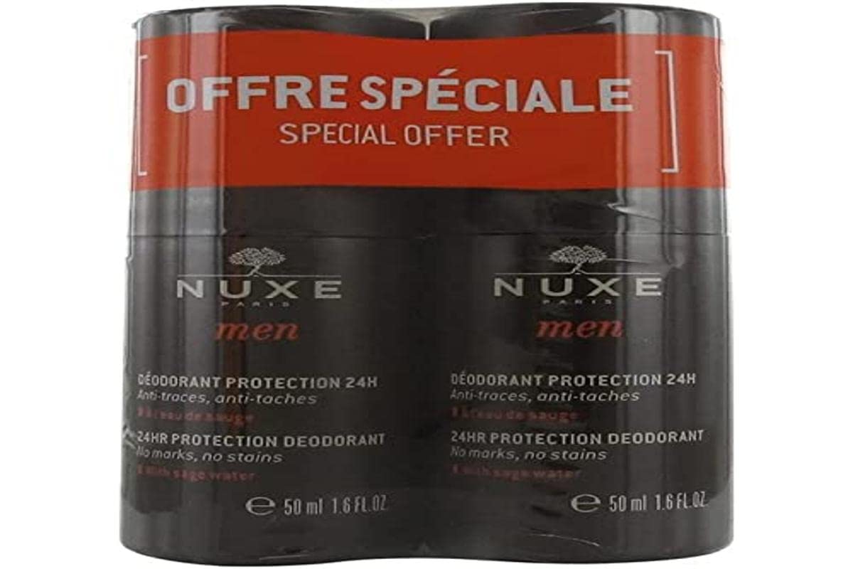 Nuxe Men 24HR Protection Deodorant - Natural, 24-Hour Odor Protection for Men, Aluminum-Free & Paraben-Free