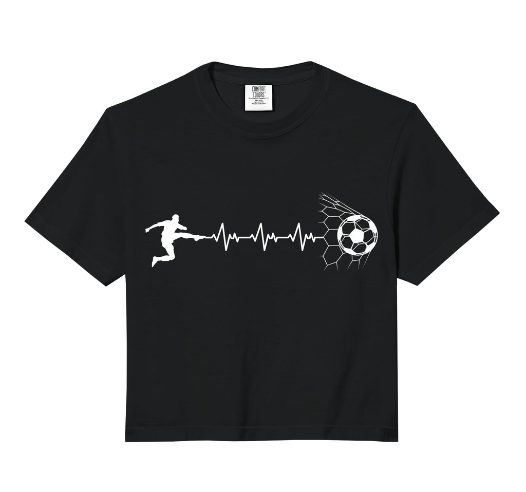 Funny Soccer Player Heart Pulse Sport Hoodie - Graphic Print for Adults
