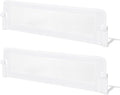 HONEY JOY 2 Pack Bed Rails for Toddlers, 60-Inch Extra Long, Foldable Portable Swing Down Safety Bed Guard Rail, Toddler Bed Rails for Crib, King Queen Full Twin Size Bed Mattress (White)