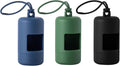 SLSON 3Pack Dog Poop Bag Holder for Leash Lightweight Pet Waste Bag Dispenser with Leash Attachment Portable Plastic Doggie Poop Bag Dispensers,Blue Green Black