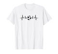 Soccer Heartbeat Sports Soccer Gift T-Shirt - Custom Art Print Unisex