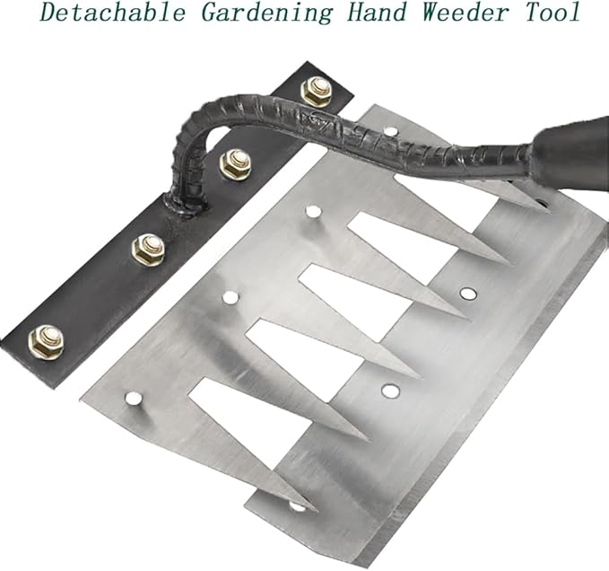 Gardening Hand Weeder Puller Tool, Manual Weeder with Detachable Blade Weeder Puller Tool,High-Carbon Steel Weed Removal Tool for Farm Lawn Garden, 5/6/7/8 Teeth Sizes (8 Teeth)