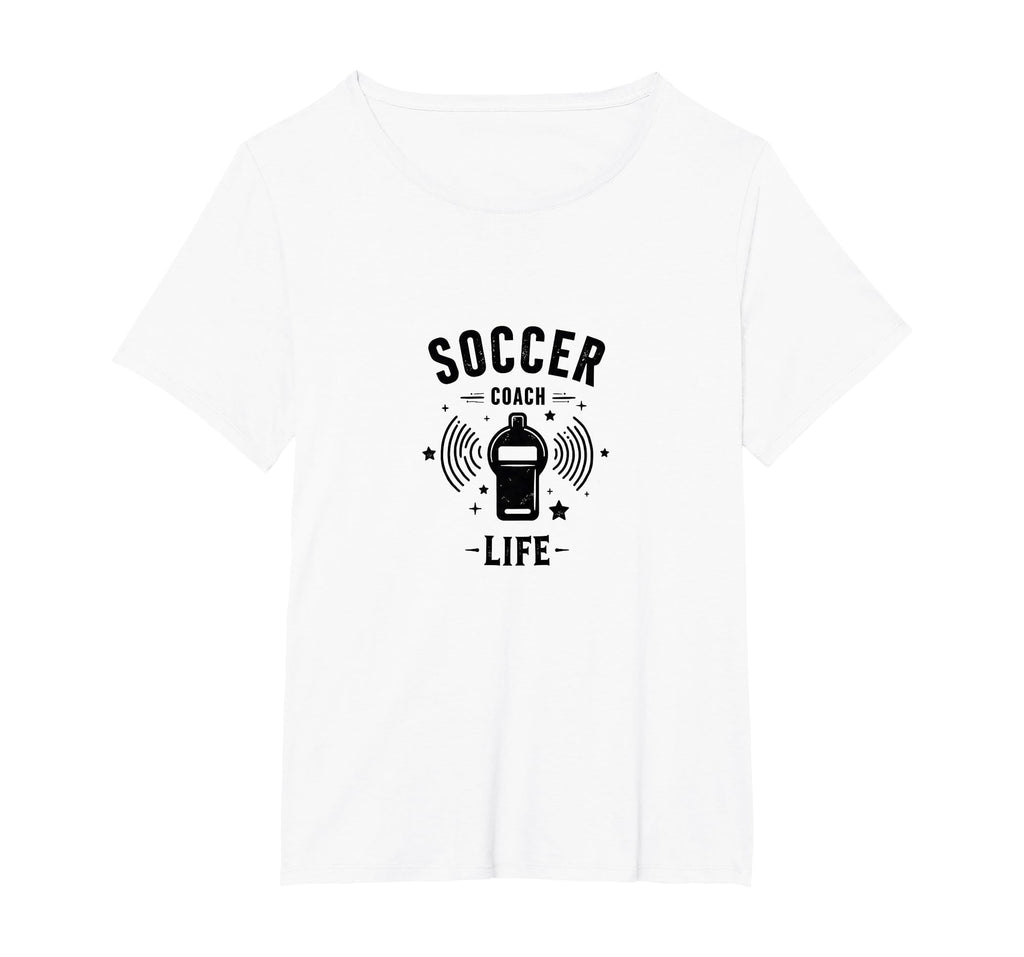 Soccer Coach Life Whistle Blowing T-Shirt - Unique Graphic Men Women
