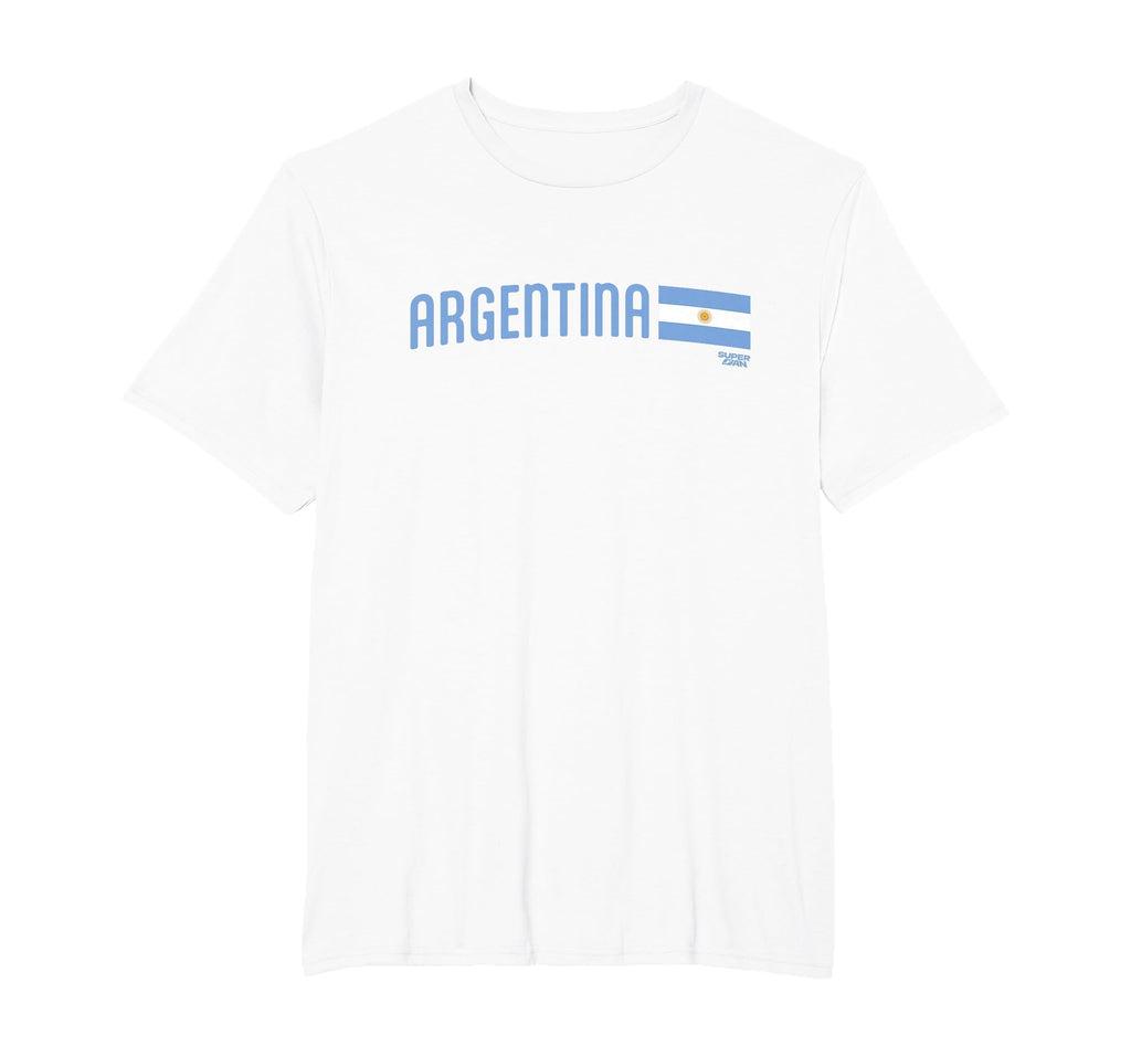 Superfan Argentina Minimal Flag Stripe T-Shirt - Aesthetic Graphic Unisex
