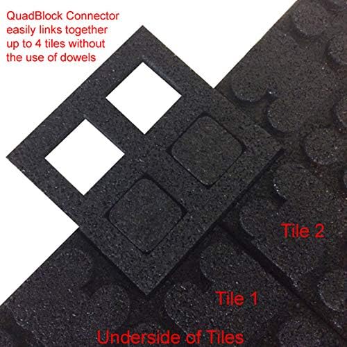 American Floor Mats - Extreme Rubber Gym Tiles - 1 Inch Thick Colorful Rubber Mats - Superior Shock and Sound Absorbing - 35% Purple/Grey/White - 2' x 2' Single Mat (Covers 4 Sq Ft)