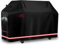 BBQ Grill Cover, 76-83 Inch Adjustable Heavy Duty Waterproof 6 or More Burner Barbecue Gas Grill Covers for Weber Summit Series Royal Gourmet MG Series, Black